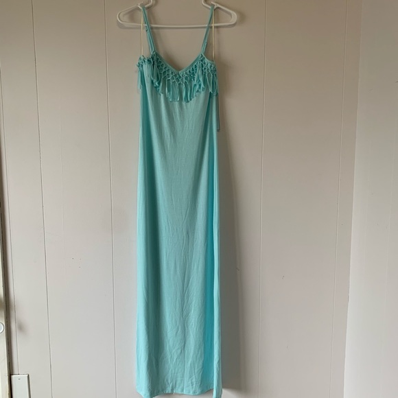 Rebel Sky Bliss Spaghetti Strap Fringe Maxi Dress - Picture 3 of 8